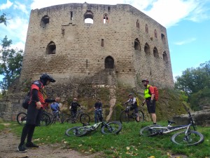 Photo de groupe au château.